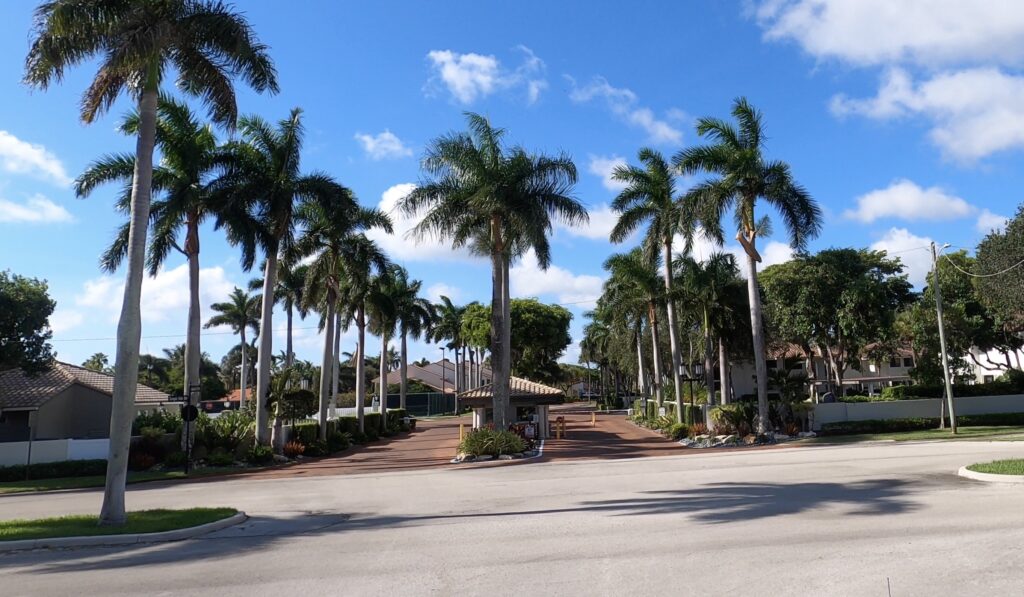 The Pelican Harbor community on Tropic Harbor in Delray Beach, Florida